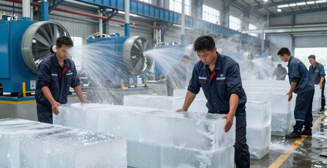 厂房物理降温冰块_工业冰块物理降温原理_厂房用冰块降温